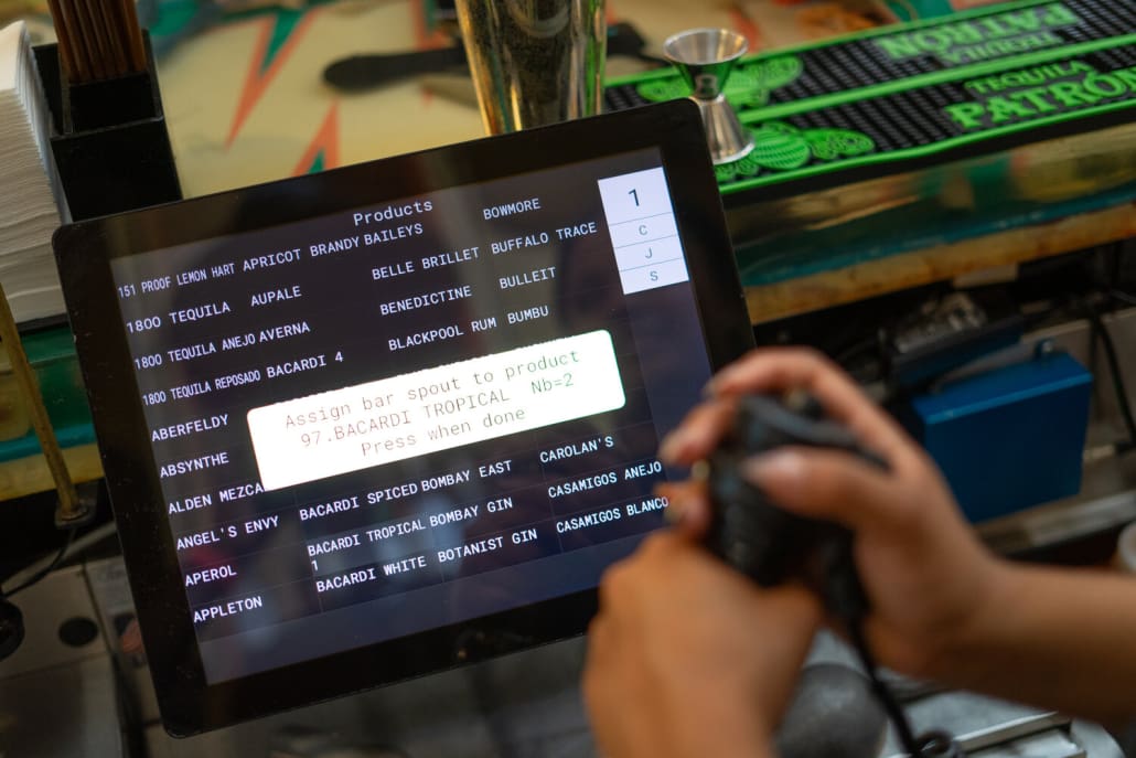 Photo of Maitre'D POS system for bars and cocktail tower
